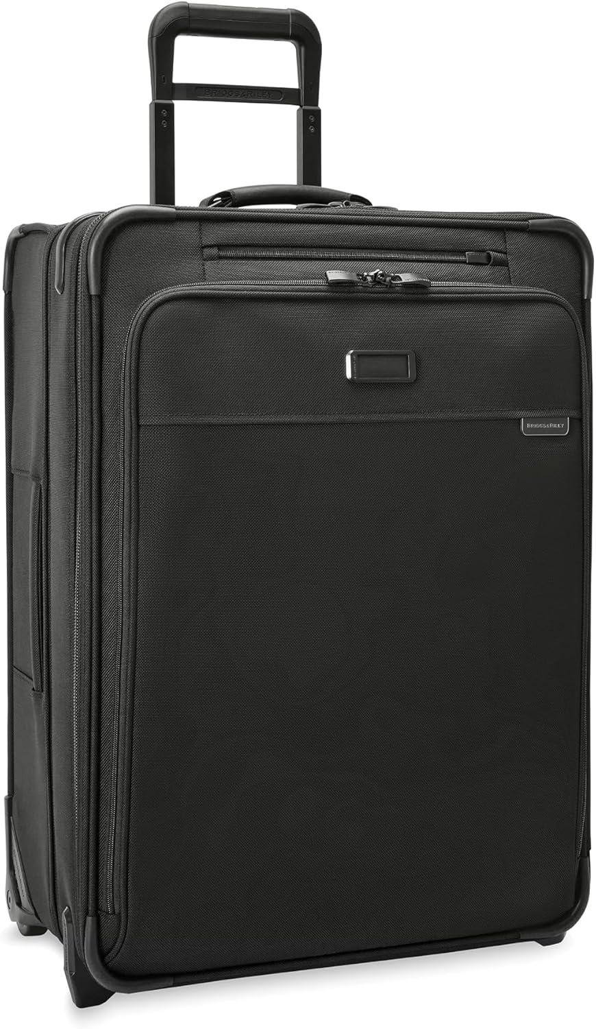 Briggs & Riley 2-Wheel Cabin Bag - Carry On Luggage for Travel, Suitcases with Wheels, Softside Rolling Bag for Men & Women, Interlocking Handle, Self-Repairing Zipper - Baseline Collection, Navy