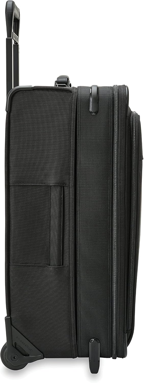 Briggs & Riley 2-Wheel Cabin Bag - Carry On Luggage for Travel, Suitcases with Wheels, Softside Rolling Bag for Men & Women, Interlocking Handle, Self-Repairing Zipper - Baseline Collection, Navy
