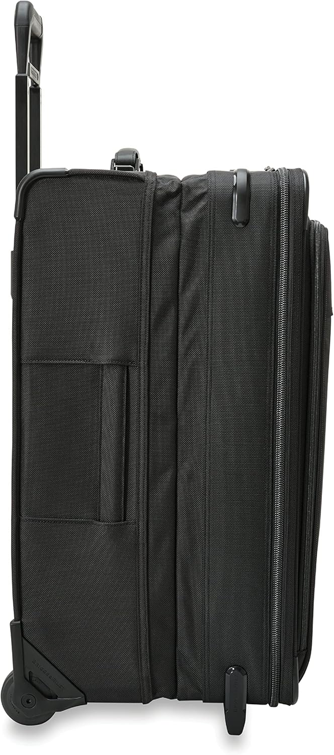 Briggs & Riley 2-Wheel Cabin Bag - Carry On Luggage for Travel, Suitcases with Wheels, Softside Rolling Bag for Men & Women, Interlocking Handle, Self-Repairing Zipper - Baseline Collection, Navy