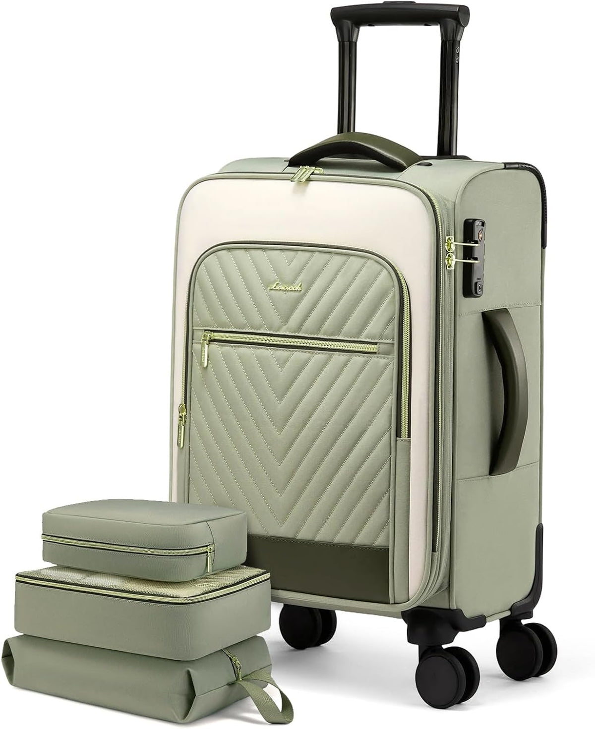 Underseat Carry On Luggage Airline Approved, 14 Inch Softside Suitcases with Wheels, Lightweight Spinner Carry on Suitcase with TSA Lock Weekender
