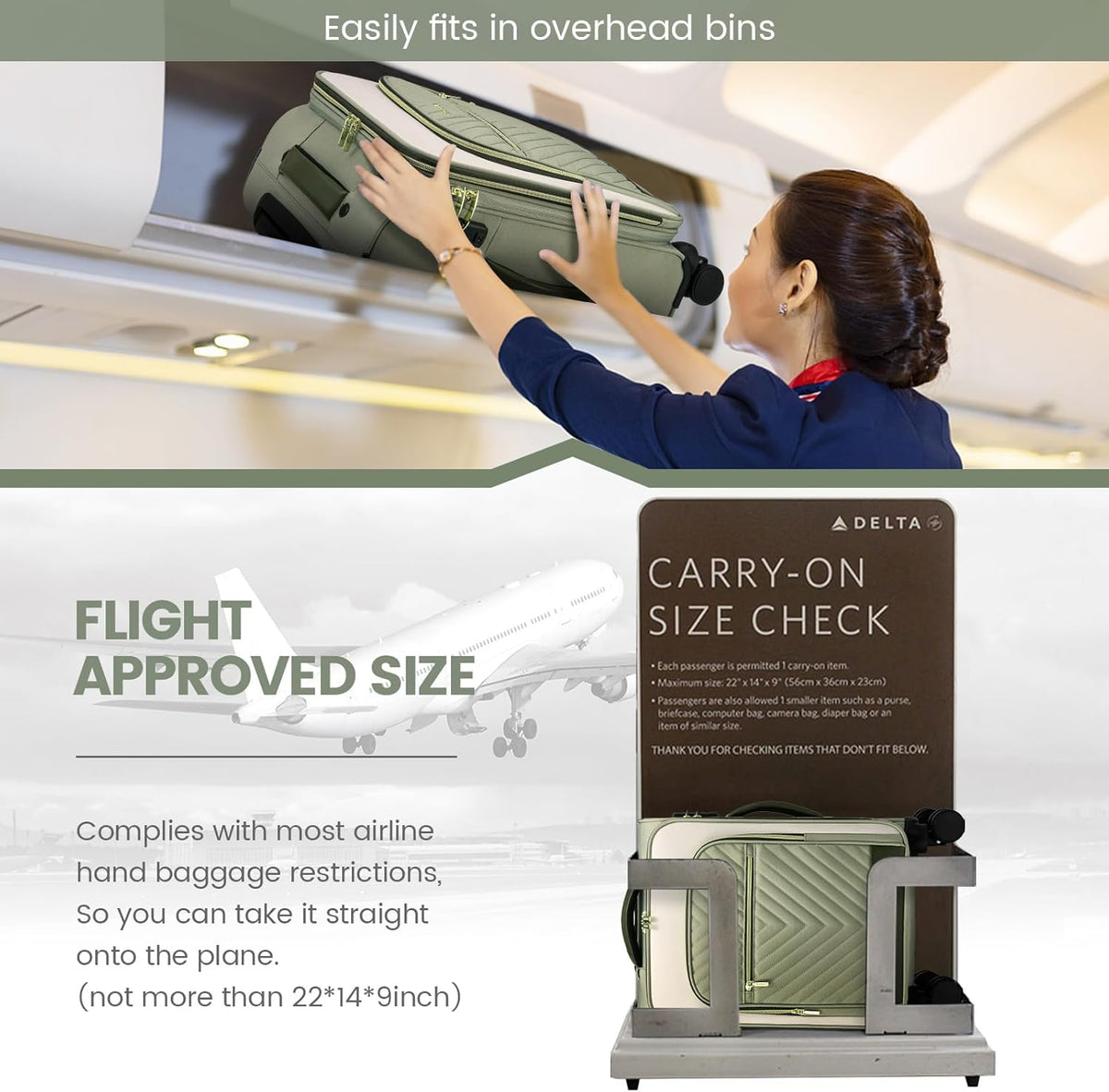 Underseat Carry On Luggage Airline Approved, 14 Inch Softside Suitcases with Wheels, Lightweight Spinner Carry on Suitcase with TSA Lock Weekender