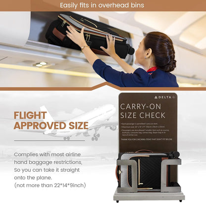 Underseat Carry On Luggage Airline Approved, 14 Inch Softside Suitcases with Wheels, Lightweight Spinner Carry on Suitcase with TSA Lock Weekender
