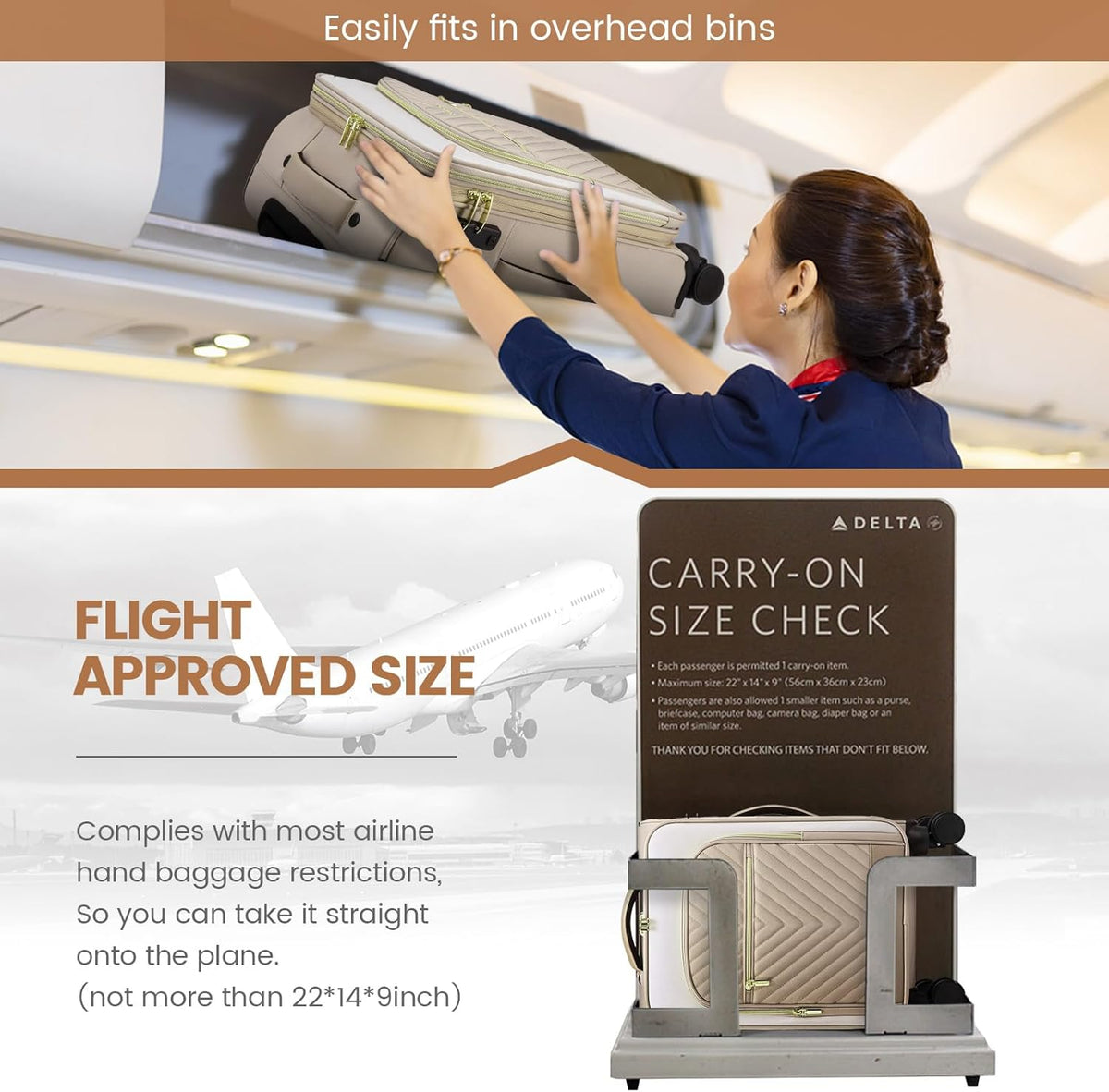 Underseat Carry On Luggage Airline Approved, 14 Inch Softside Suitcases with Wheels, Lightweight Spinner Carry on Suitcase with TSA Lock Weekender