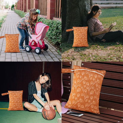 Wet Dry Bag for Baby, Swimsuit, Diaper Bag & Travel - Waterproof Reusable Leakproof Pouch for Wet Clothes, Pool, Beach, and Gym