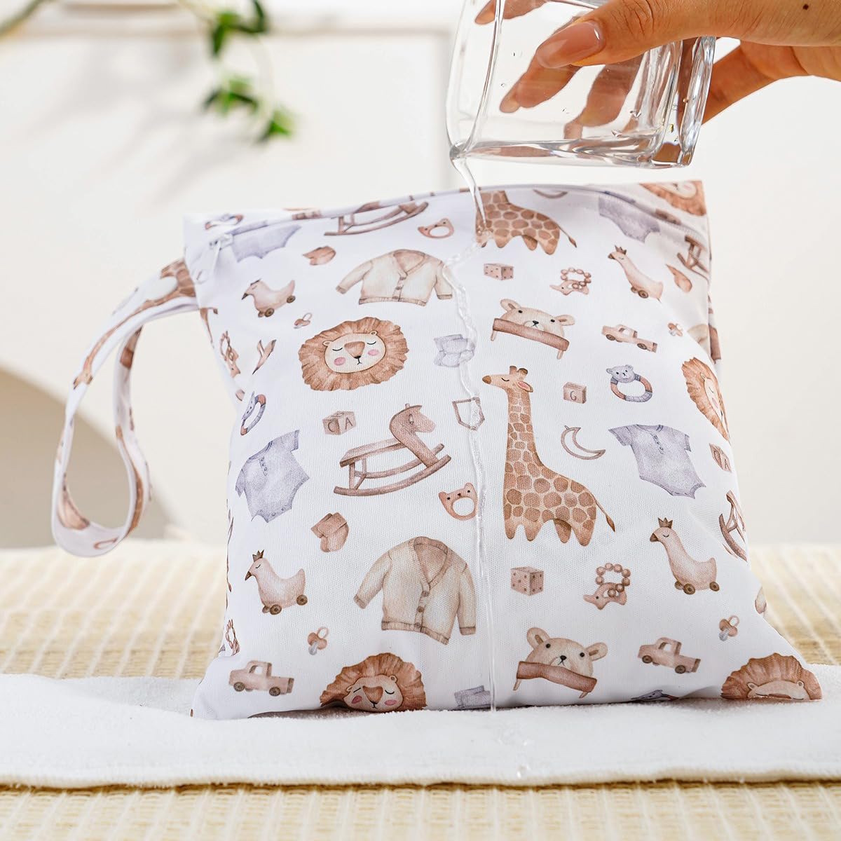 Wet Dry Bag for Baby, Swimsuit, Diaper Bag & Travel - Waterproof Reusable Leakproof Pouch for Wet Clothes, Pool, Beach, and Gym