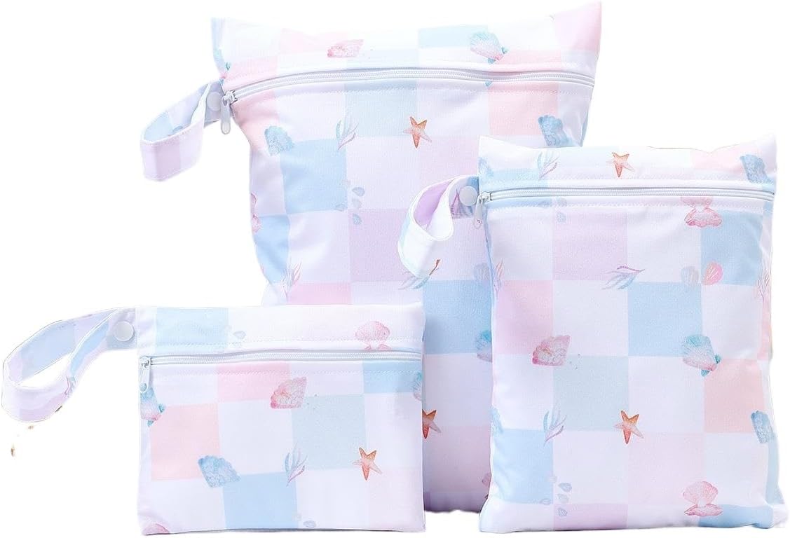 Wet Dry Bag for Baby, Swimsuit, Diaper Bag & Travel - Waterproof Reusable Leakproof Pouch for Wet Clothes, Pool, Beach, and Gym