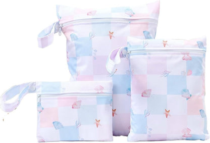 Wet Dry Bag for Baby, Swimsuit, Diaper Bag & Travel - Waterproof Reusable Leakproof Pouch for Wet Clothes, Pool, Beach, and Gym