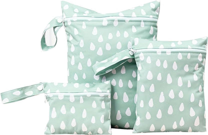 Wet Dry Bag for Baby, Swimsuit, Diaper Bag & Travel - Waterproof Reusable Leakproof Pouch for Wet Clothes, Pool, Beach, and Gym