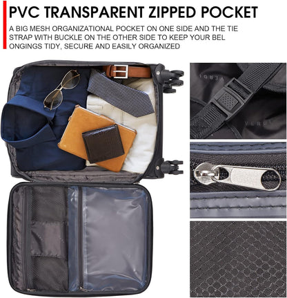 Verdi Travel Carry On Luggage with Spinner Wheels Softshell Lightweight Expandable 20 Inch Suitcase with USB Charging Port and 8-wheel Spinners Carryon Bag