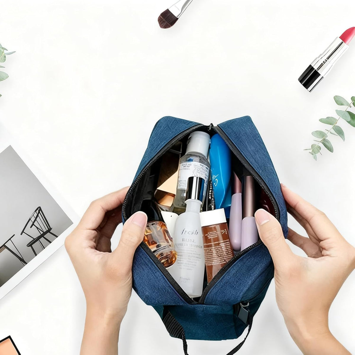 32 Pcs Travel Toiletry Bag for Men Women Bulk Large Water Resistant Shaving Bag Hanging Cosmetic Bag Makeup Travel Pouch Foldable Toiletry Organizer Gifts for Graduation Father's Day(32, Mixed Color)