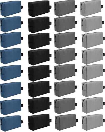 32 Pcs Travel Toiletry Bag for Men Women Bulk Large Water Resistant Shaving Bag Hanging Cosmetic Bag Makeup Travel Pouch Foldable Toiletry Organizer Gifts for Graduation Father's Day(32, Mixed Color)