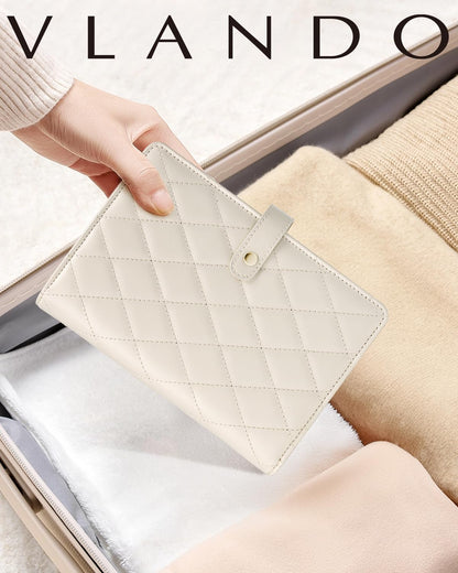 Travel Jewelry Organizer Case,Valentines Gift,Jewelry Storage Book Ring Binder with Clear Zipper Velvet Jewelry Pouches Bags for Rings,Necklace,Earrings-Cream White