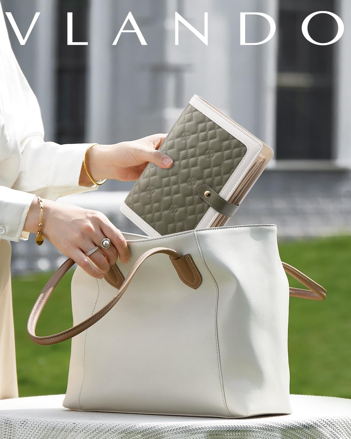 Travel Jewelry Organizer Case,Valentines Gift,Jewelry Storage Book Ring Binder with Clear Zipper Velvet Jewelry Pouches Bags for Rings,Necklace,Earrings-Cream White
