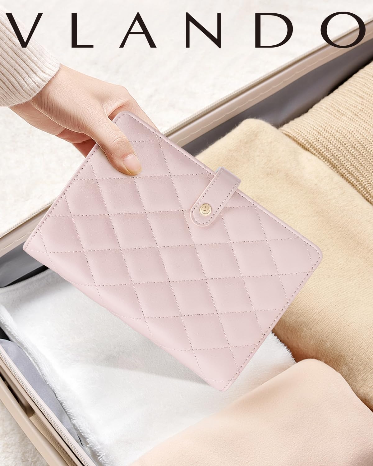 Travel Jewelry Organizer Case,Valentines Gift,Jewelry Storage Book Ring Binder with Clear Zipper Velvet Jewelry Pouches Bags for Rings,Necklace,Earrings-Cream White