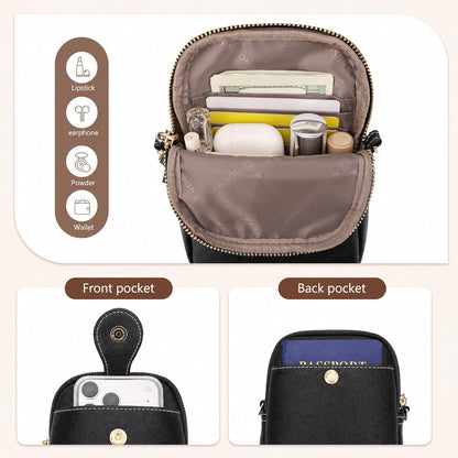 APHISON Small Crossbody Bags for Women, Lightweight Vegan Leather Cell Phone Purse, Cute Purses with Tassels
