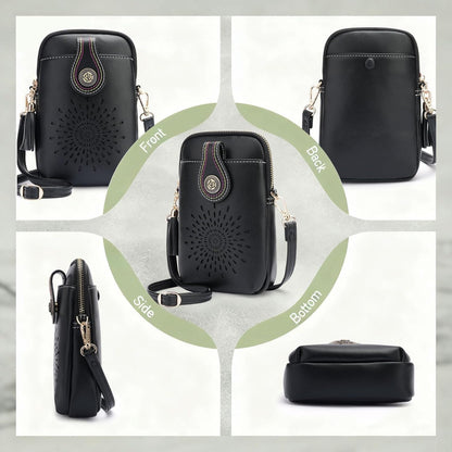 APHISON Small Crossbody Bags for Women, Lightweight Vegan Leather Cell Phone Purse, Cute Purses with Tassels