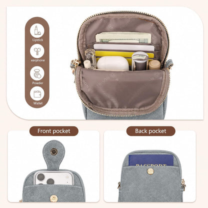 APHISON Small Crossbody Bags for Women, Lightweight Vegan Leather Cell Phone Purse, Cute Purses with Tassels