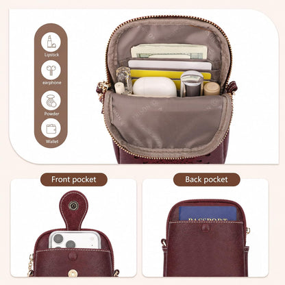 APHISON Small Crossbody Bags for Women, Lightweight Vegan Leather Cell Phone Purse, Cute Purses with Tassels