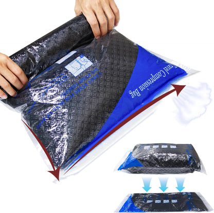 Vacuum Storage Bags, Space Saver Sealer Bags for Clothing, Pillows, Comforters, Blankets, Bedding, Travel, 12 Roll Bags, PA+PE Material