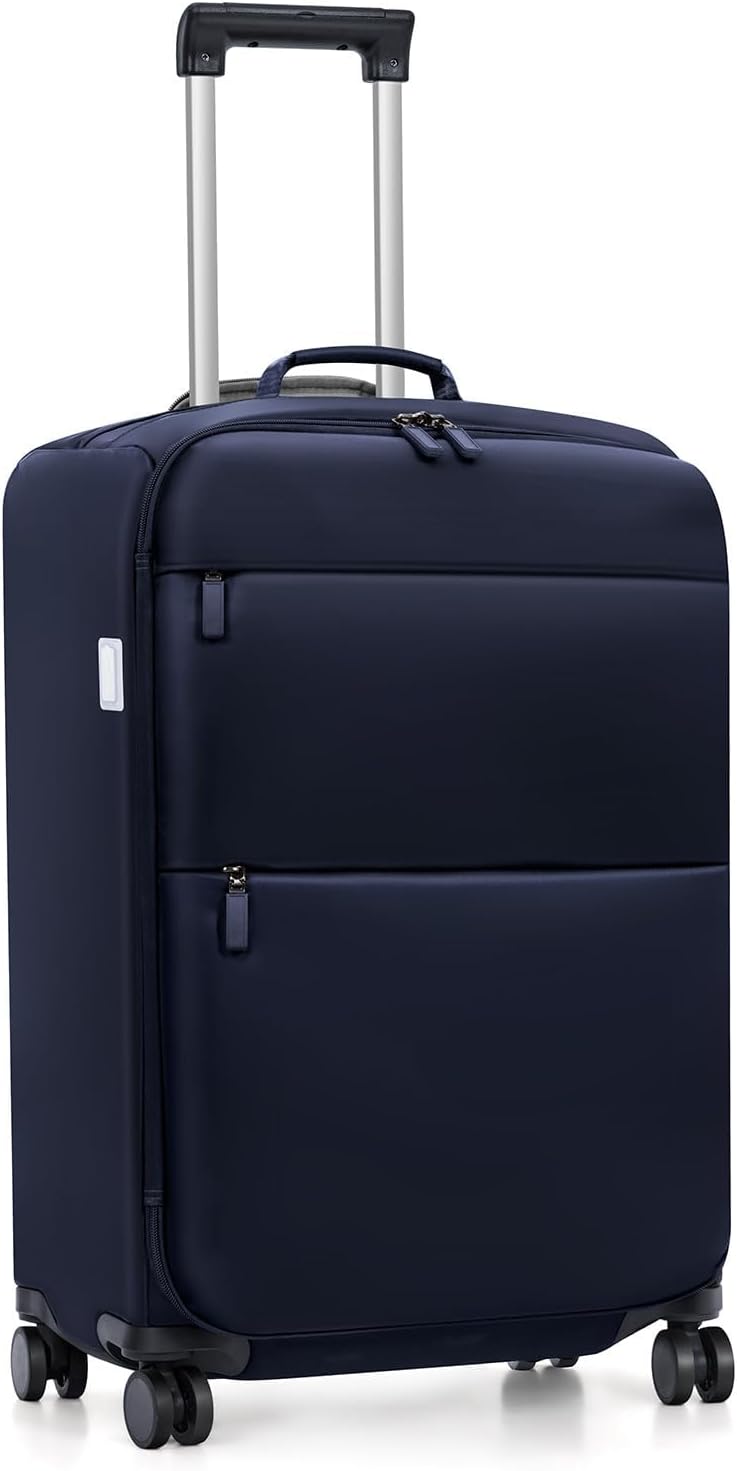 Carry On Luggage, Softside Suitcases with Spinner Wheels, Lightweight Carry-on Suitcase with TSA Lock for Women Men, Large Luggage for Travel Business Trip (Black, 21-Inch)