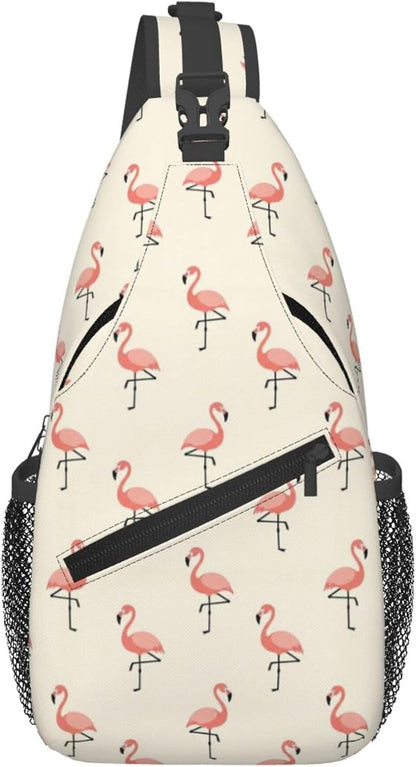 Men Women Sling Shoulder Backpack Casual Carrying Tote Case Crossbody Travel Bag, Anti-Theft Multipurpose Carry On Bag, Aztec Black Grey And White Crossbody Bag