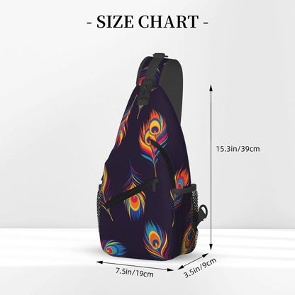 Men Women Sling Shoulder Backpack Casual Carrying Tote Case Crossbody Travel Bag, Anti-Theft Multipurpose Carry On Bag, Aztec Black Grey And White Crossbody Bag