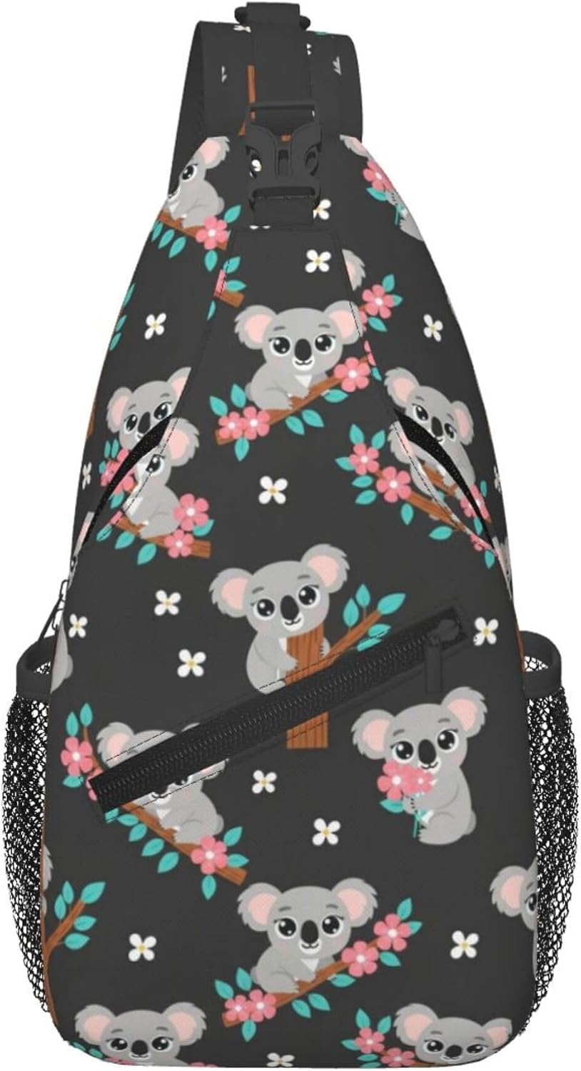 Men Women Sling Shoulder Backpack Casual Carrying Tote Case Crossbody Travel Bag, Anti-Theft Multipurpose Carry On Bag, Aztec Black Grey And White Crossbody Bag