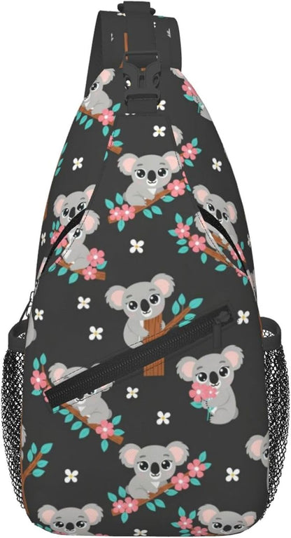 Men Women Sling Shoulder Backpack Casual Carrying Tote Case Crossbody Travel Bag, Anti-Theft Multipurpose Carry On Bag, Aztec Black Grey And White Crossbody Bag