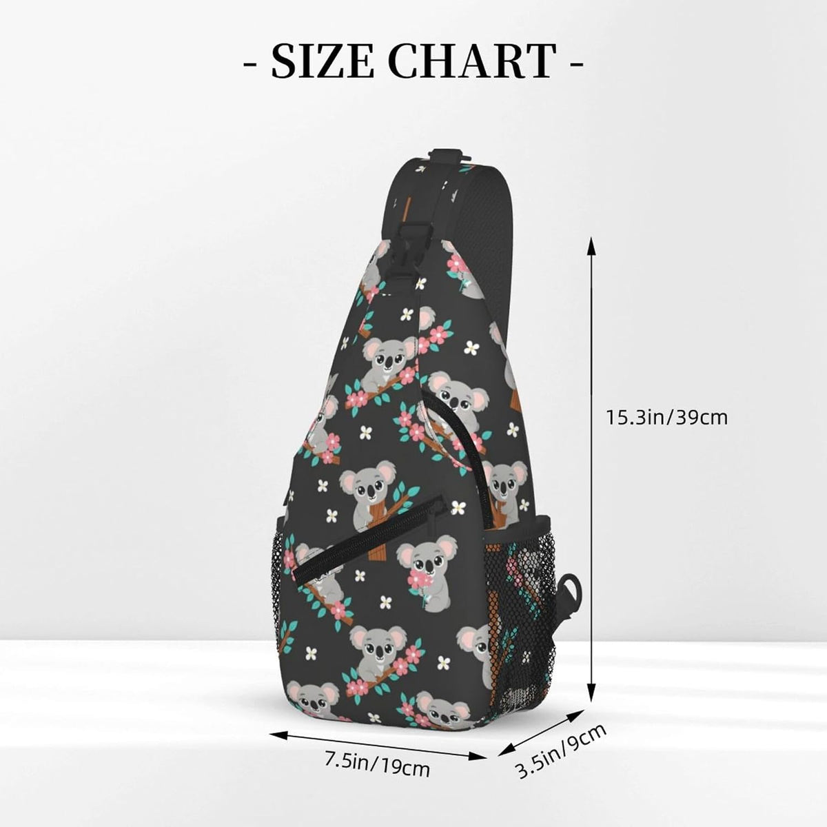 Men Women Sling Shoulder Backpack Casual Carrying Tote Case Crossbody Travel Bag, Anti-Theft Multipurpose Carry On Bag, Aztec Black Grey And White Crossbody Bag