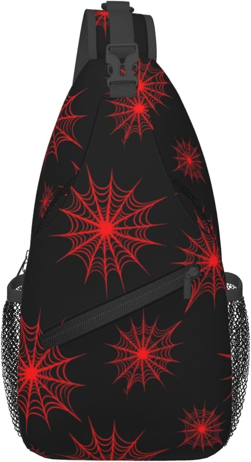 Men Women Sling Shoulder Backpack Casual Carrying Tote Case Crossbody Travel Bag, Anti-Theft Multipurpose Carry On Bag, Aztec Black Grey And White Crossbody Bag