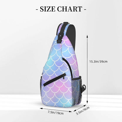 Men Women Sling Shoulder Backpack Casual Carrying Tote Case Crossbody Travel Bag, Anti-Theft Multipurpose Carry On Bag, Aztec Black Grey And White Crossbody Bag