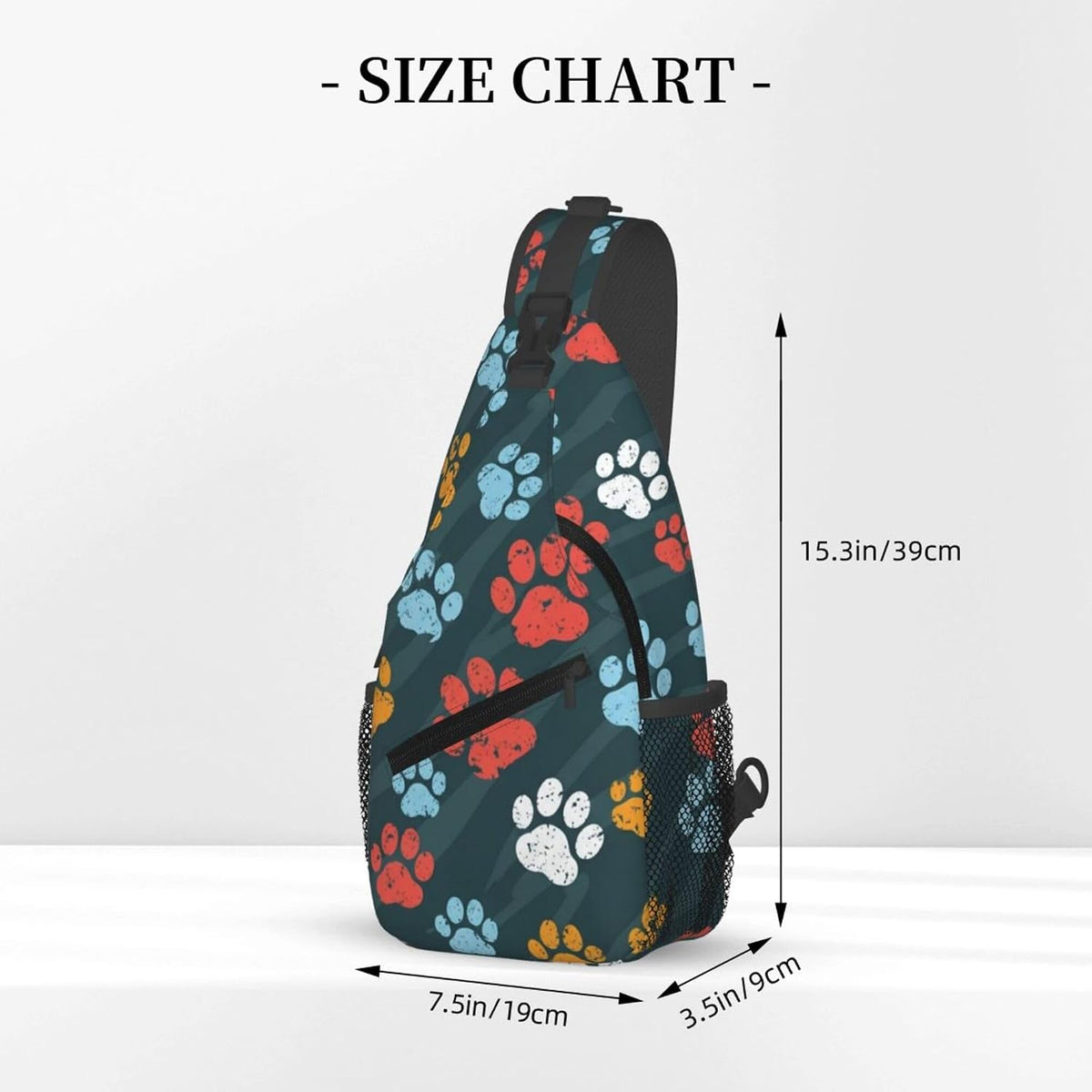 Men Women Sling Shoulder Backpack Casual Carrying Tote Case Crossbody Travel Bag, Anti-Theft Multipurpose Carry On Bag, Aztec Black Grey And White Crossbody Bag