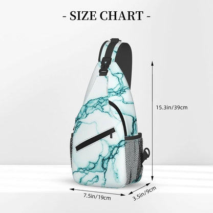Men Women Sling Shoulder Backpack Casual Carrying Tote Case Crossbody Travel Bag, Anti-Theft Multipurpose Carry On Bag, Aztec Black Grey And White Crossbody Bag