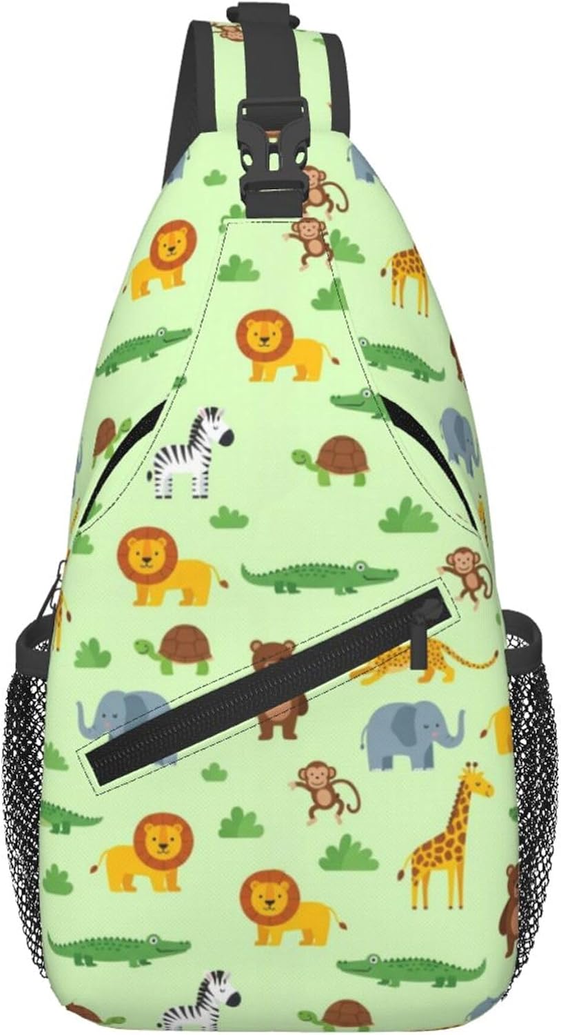 Men Women Sling Shoulder Backpack Casual Carrying Tote Case Crossbody Travel Bag, Anti-Theft Multipurpose Carry On Bag, Aztec Black Grey And White Crossbody Bag