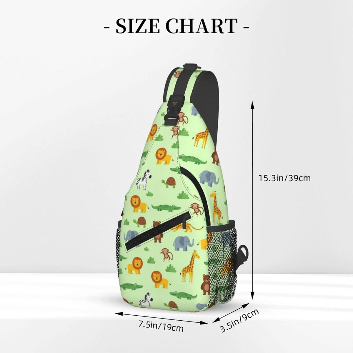 Men Women Sling Shoulder Backpack Casual Carrying Tote Case Crossbody Travel Bag, Anti-Theft Multipurpose Carry On Bag, Aztec Black Grey And White Crossbody Bag