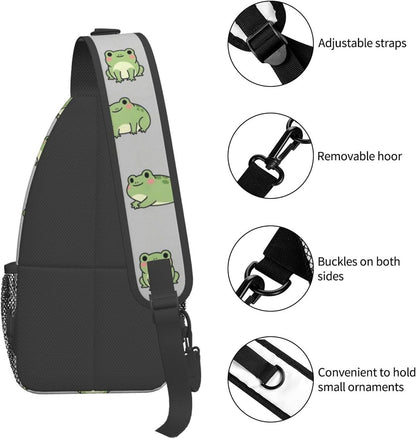 Men Women Sling Shoulder Backpack Casual Carrying Tote Case Crossbody Travel Bag, Anti-Theft Multipurpose Carry On Bag, Aztec Black Grey And White Crossbody Bag