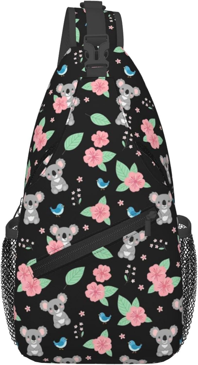 Men Women Sling Shoulder Backpack Casual Carrying Tote Case Crossbody Travel Bag, Anti-Theft Multipurpose Carry On Bag, Aztec Black Grey And White Crossbody Bag