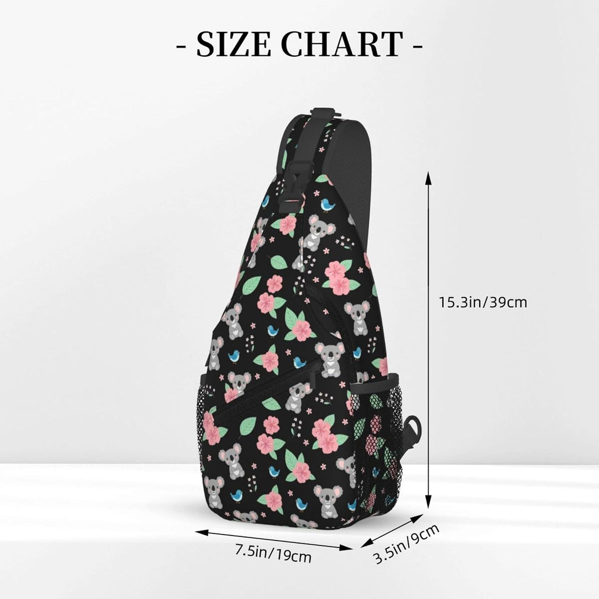 Men Women Sling Shoulder Backpack Casual Carrying Tote Case Crossbody Travel Bag, Anti-Theft Multipurpose Carry On Bag, Aztec Black Grey And White Crossbody Bag