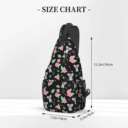 Men Women Sling Shoulder Backpack Casual Carrying Tote Case Crossbody Travel Bag, Anti-Theft Multipurpose Carry On Bag, Aztec Black Grey And White Crossbody Bag