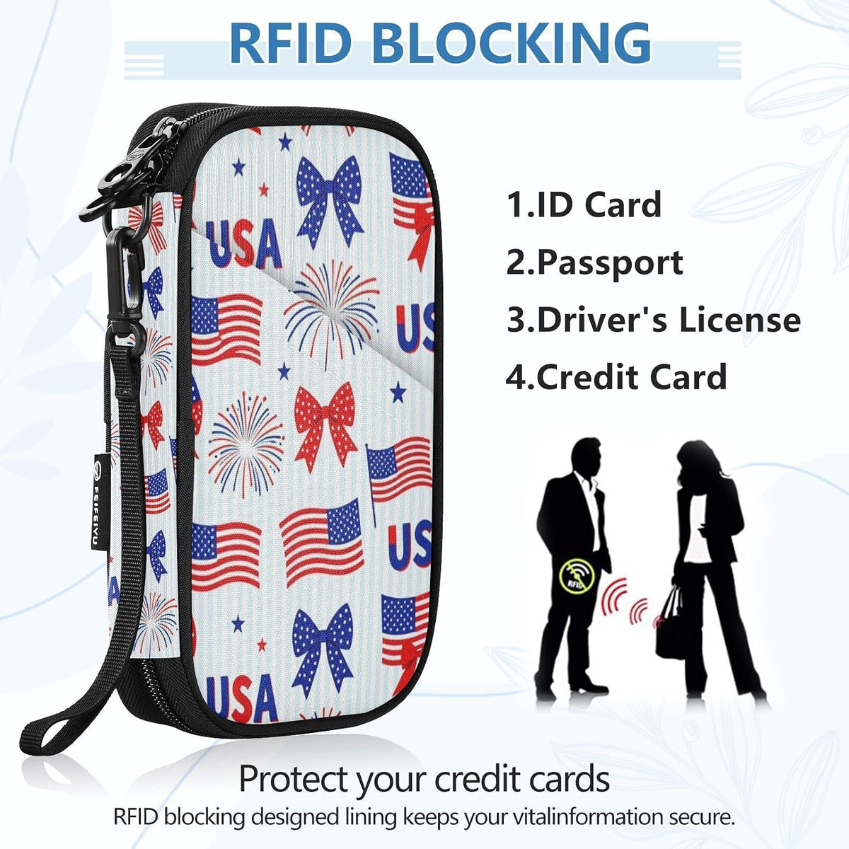 Travel Document Organizer 21×14×3 CM | Scratch Resistant Polyester Pen Loop Multi-Way Carry for Adults Outdoor National Bows