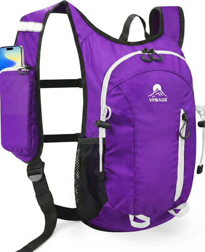 Foldable Small Hiking Backpack with 3 Strap Pockets – Lightweight 300D Spill-proof Daypack for Men Women – Packable Small Travel Backpack with Chest Strap & Trekking Pole Holder – Durable Outdoor Bag