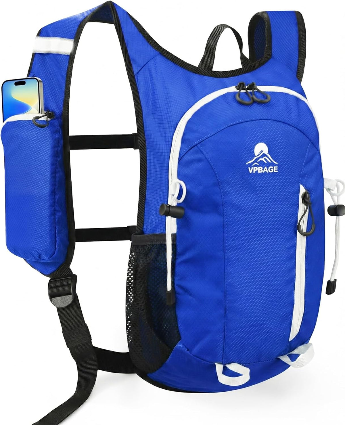 Foldable Small Hiking Backpack with 3 Strap Pockets – Lightweight 300D Spill-proof Daypack for Men Women – Packable Small Travel Backpack with Chest Strap & Trekking Pole Holder – Durable Outdoor Bag