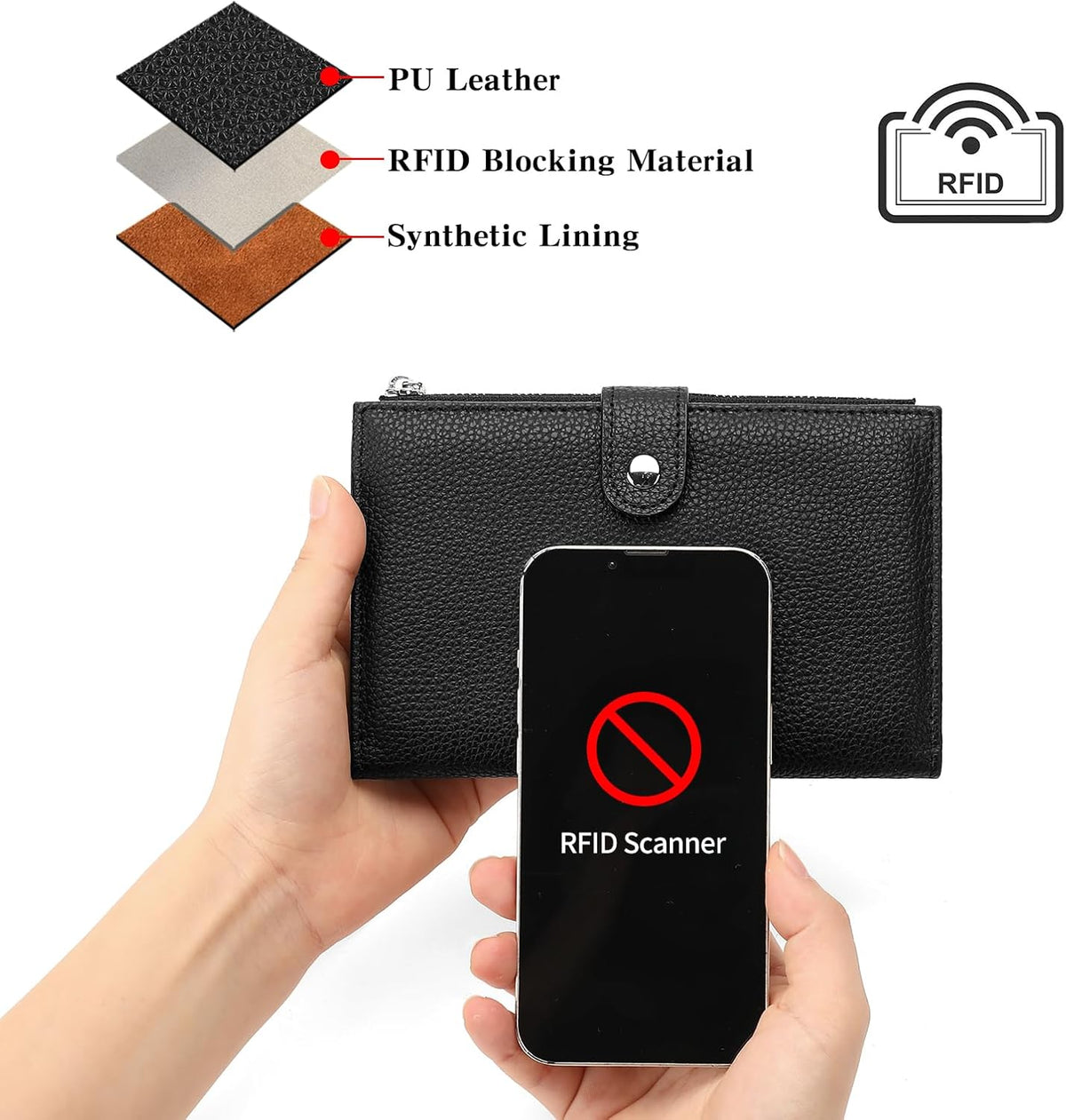 Rfid Passport Holder for Travel Women Men Passport Wallet Rfid Blocking with Card Slots and Pen Holder