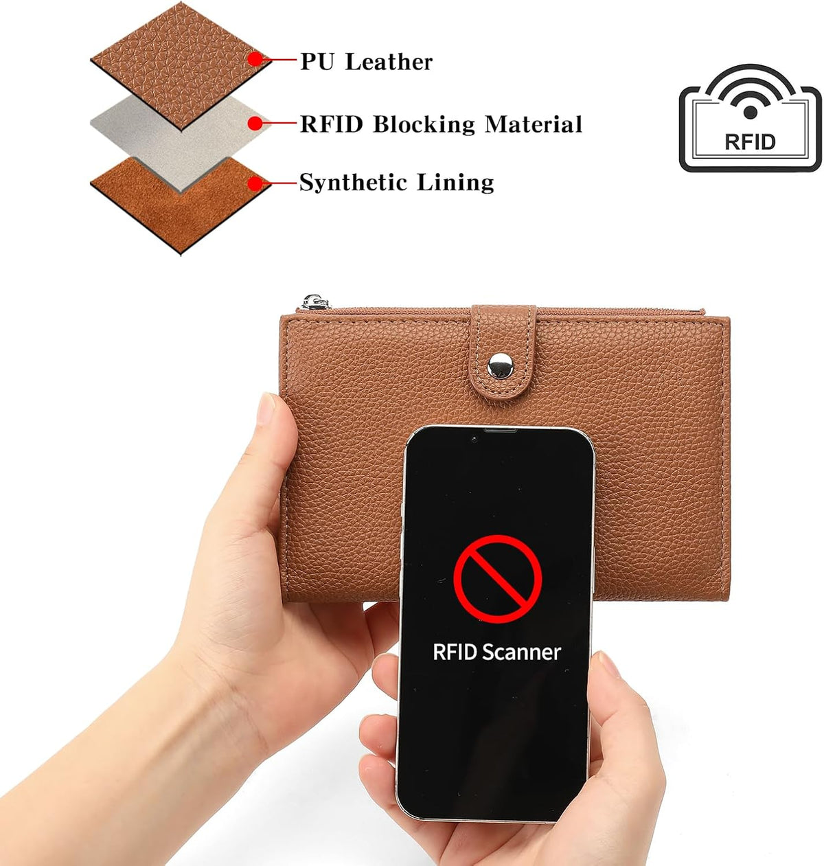Rfid Passport Holder for Travel Women Men Passport Wallet Rfid Blocking with Card Slots and Pen Holder