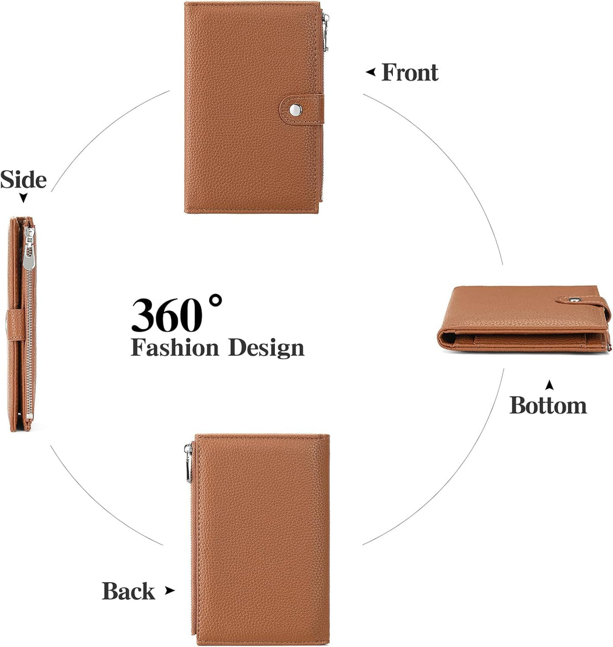 Rfid Passport Holder for Travel Women Men Passport Wallet Rfid Blocking with Card Slots and Pen Holder