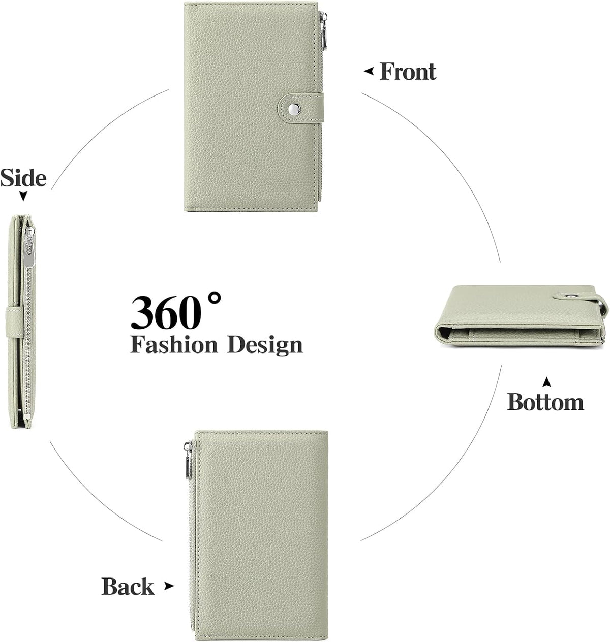 Rfid Passport Holder for Travel Women Men Passport Wallet Rfid Blocking with Card Slots and Pen Holder