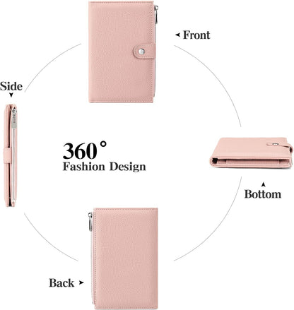 Rfid Passport Holder for Travel Women Men Passport Wallet Rfid Blocking with Card Slots and Pen Holder