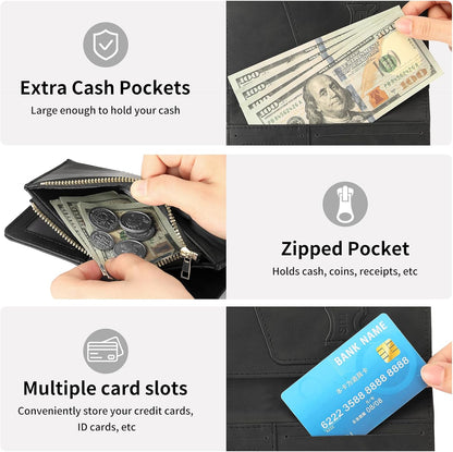 Rfid Passport Holder for Travel Women Men Passport Wallet Rfid Blocking with Card Slots and Pen Holder