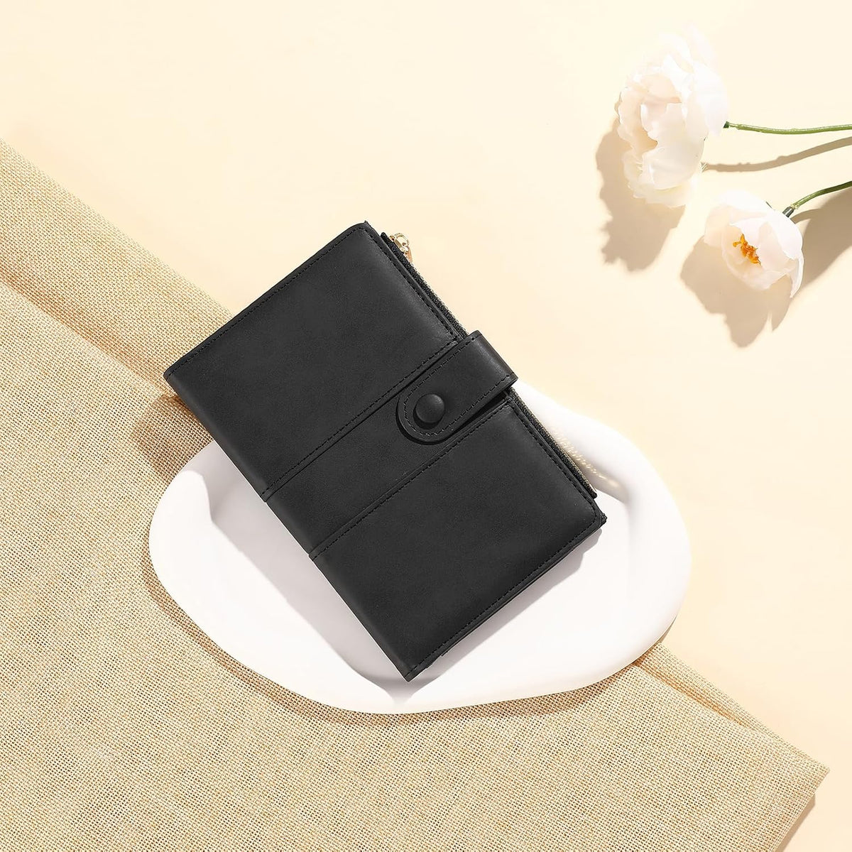 Rfid Passport Holder for Travel Women Men Passport Wallet Rfid Blocking with Card Slots and Pen Holder