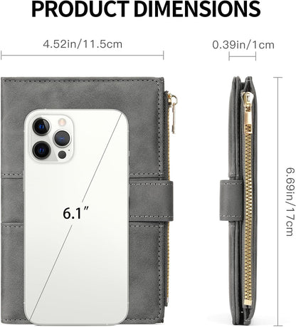 Rfid Passport Holder for Travel Women Men Passport Wallet Rfid Blocking with Card Slots and Pen Holder